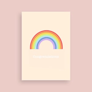 Rainbow baby card, rainbow pregnancy card, congratulations card, LGBTIQ, Pride card, wedding card, hope, blessing card