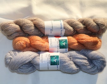 Hand dyed pygora yarn