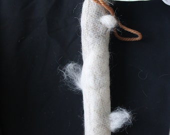 Material para nidos de pájaros, fibra de vellón de cabra totalmente natural.