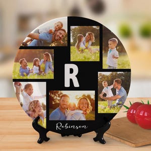 Family Souvenir Ceramic Plate | Custom Printed Photo Dinner Plate Gift
