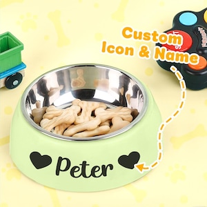 Custom Pet Water Bowl Stainless Steel | Personalized Feeding Bowl for Dogs & Cats | Perfect Gift for Pet Lovers Owners