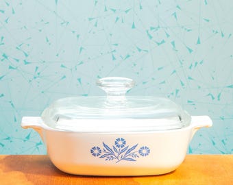 コーニングウェア ブルーコーンフラワー柄 1 3/4クォート P-1 3/4-B