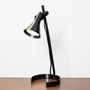 Vintage Ikea Lagra, svart bordslampa | Mitten av århundradet
