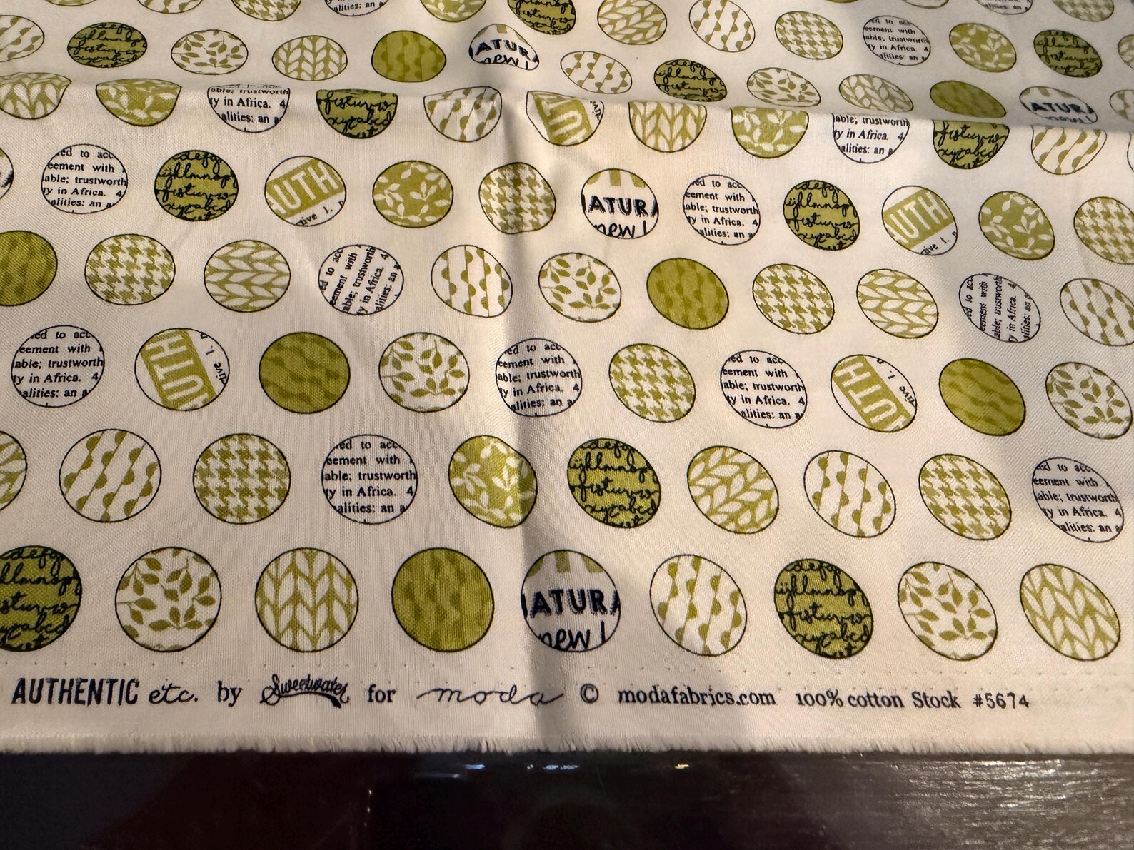 1 Yard Moda Coordinated Fabric - Authentic Etc by Sweetwater for Moda ...