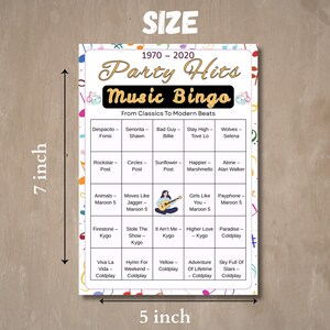 Fun music themed bingo game for team building and girls night events