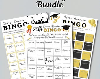 Gra bingo na zjazd absolwentów do druku, szablon bingo na imprezę ukończenia szkoły, gra przełamująca lody na zjeździe absolwentów, pobierz aktywność na imprezę dla absolwentów z 2026 roku