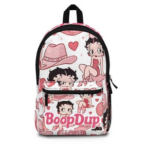 Heartfelt Betty Boop Backpack | Cute School Bag, Stylish Travel Backpack, Unique Gift Idea, Fun Accessory for Teens