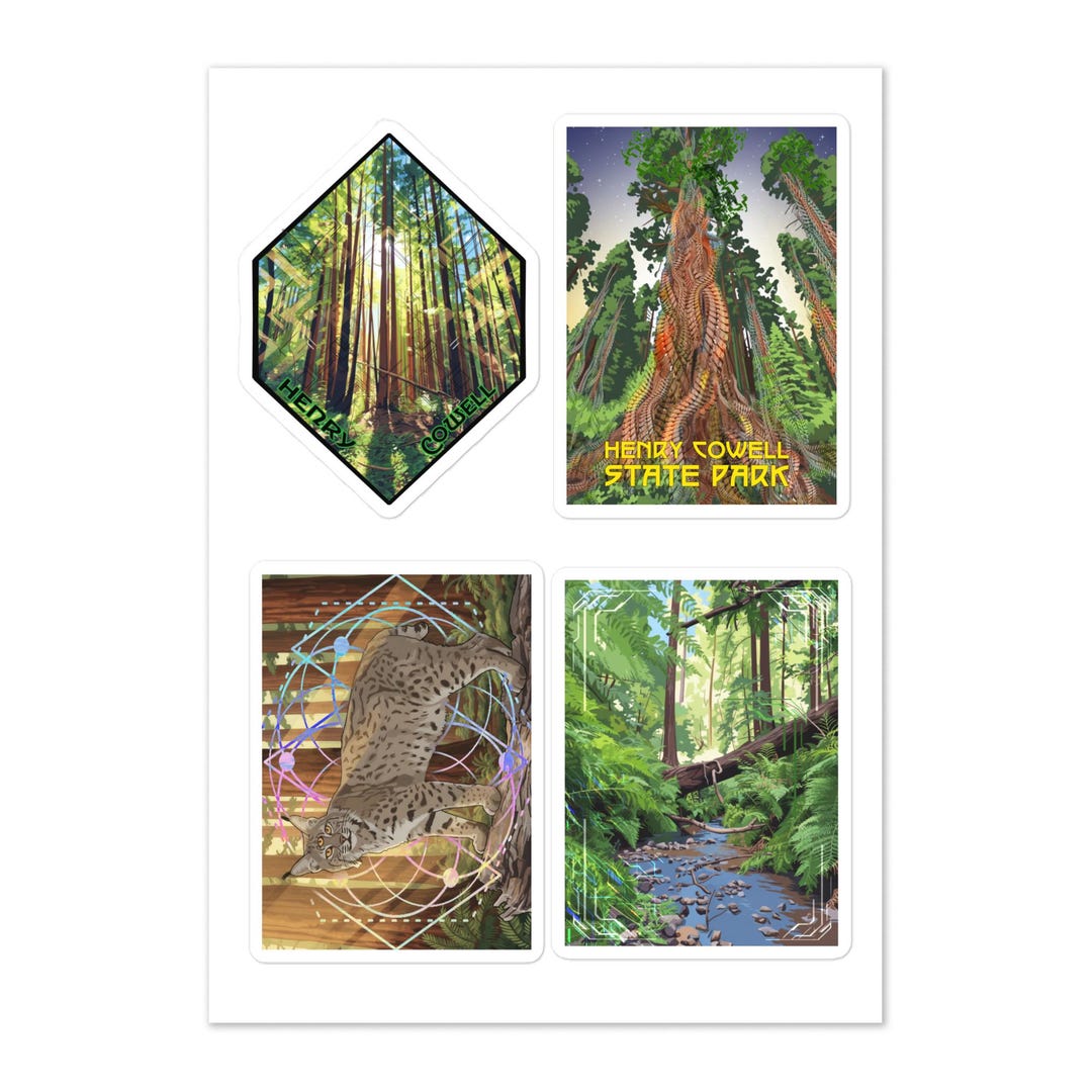 Redwood Forest Sticker Pack - Etsy
