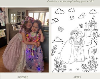 Personalisiertes Malbuch von Ihrem Foto, personalisierte Ausmalseiten, Kinder Geschenk, personalisierte Malseiten