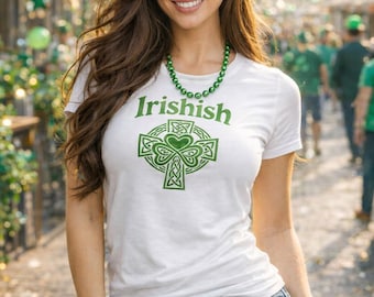 St Patrick's Day Tee | Celtic Cross Lucky Brand Shirt, Father's Day Gift