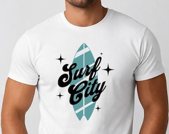 Surf Shirt | Surf City California, West Coast Surfing, Surfboard Tee
