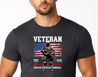 Veteran T-shirt | American Flag Tee, Father's Day Gift, Marine Corp