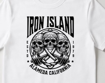 Skull Weightlifting Shirt | Iron Island Gym, Alameda CA Workout Tee