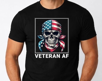 Veteran American Flag Shirt | Athletic Fit Military Gift Tee, 250 USA