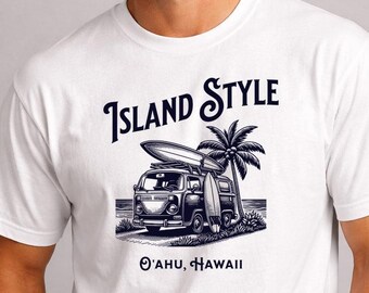 Hawaii Vacation Shirt | Beach Tee, Men's Surf T-shirt, Ocean Surf Rig