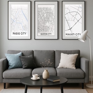 Custom City Map Prints – Philippines | Personalized Map Poster, City Print, Digital Wall Art