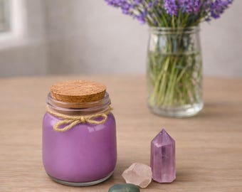 Velas de cera de soja con intención - Frasco de 7 oz / Ritual, meditación, hechizo, altar / Elige tu aroma