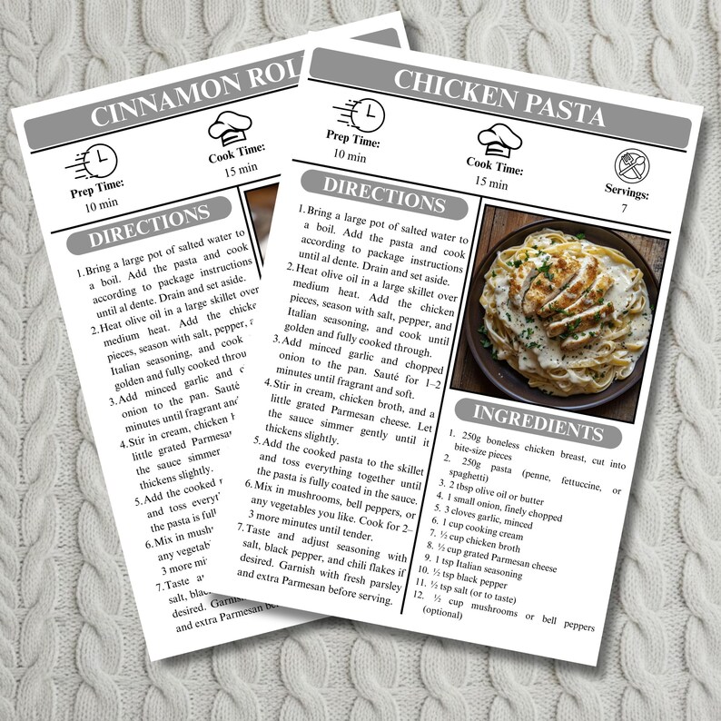 Cookbook Template Canva Editable, Family Recipe Book Template, Recipe ...