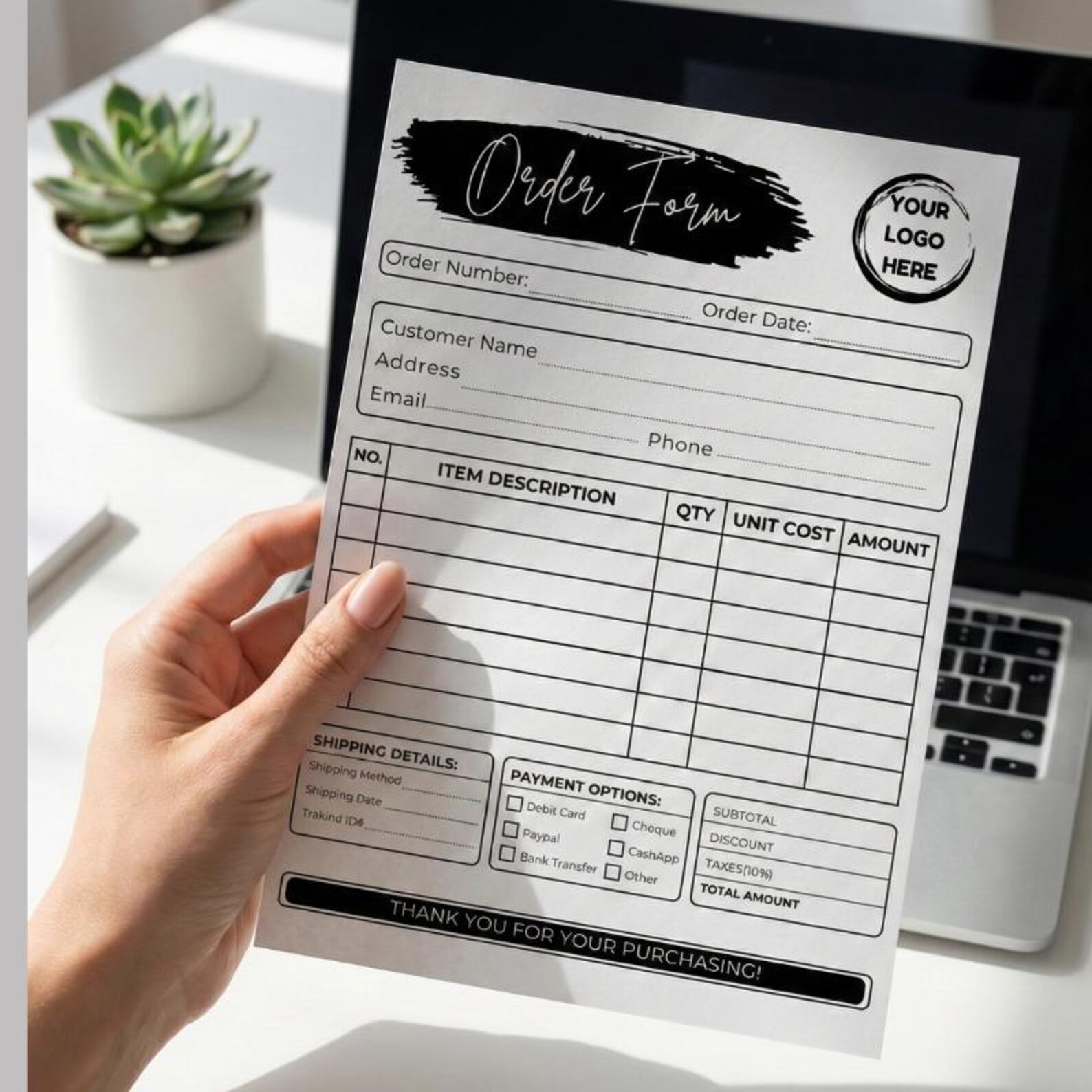 Editable Order Form Template, Printable Crafters Order Form , Small ...