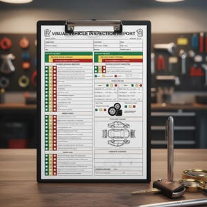 Vehicle Inspection Form Template Editable, Mechanic Checklist PDF, Auto ...