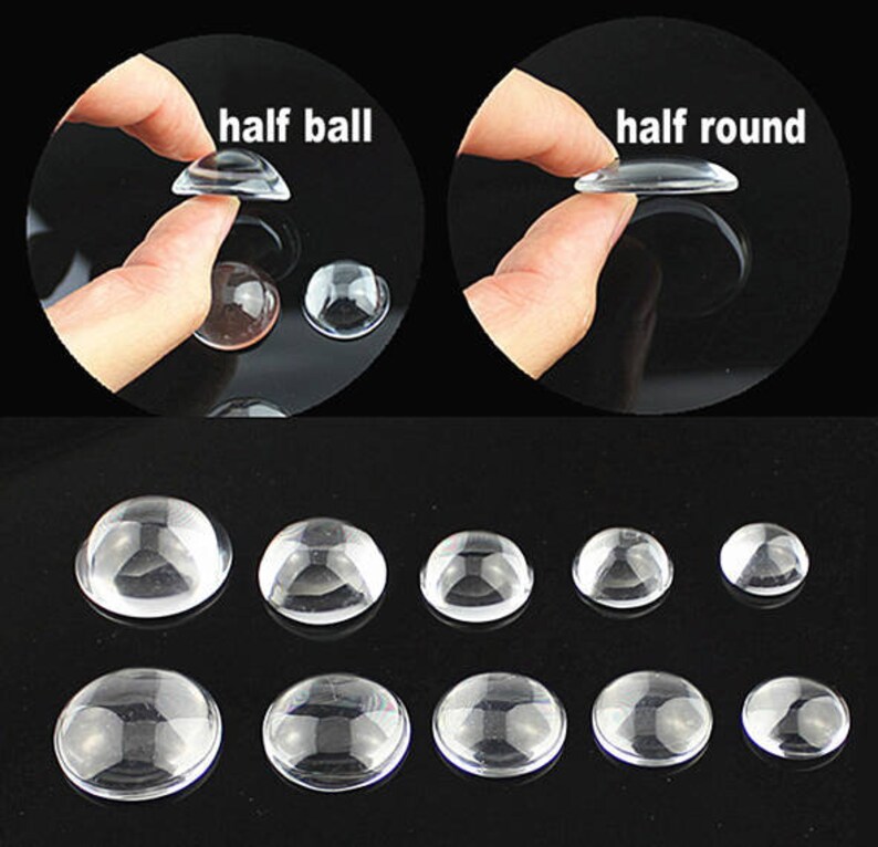 5pairs 10pcs half round glass eyes diy animal eyes dolls eyes B14MM-N