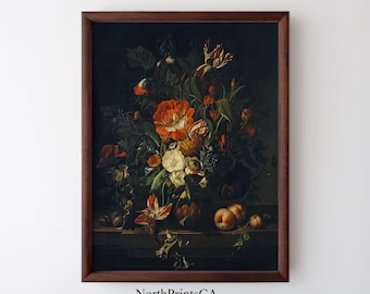 油彩複製画 | レイチェル・ルイシュ作「花瓶の花」 | オランダ黄金時代