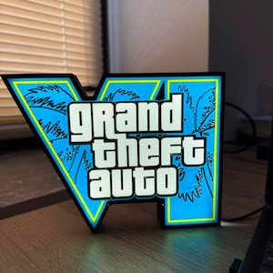 Grand Theft Auto Light Box - Etsy