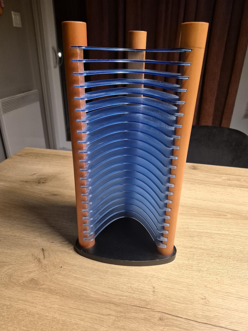 Retro 90s Design CD Stand | Vintage Orange & Blue CD Organizer ...