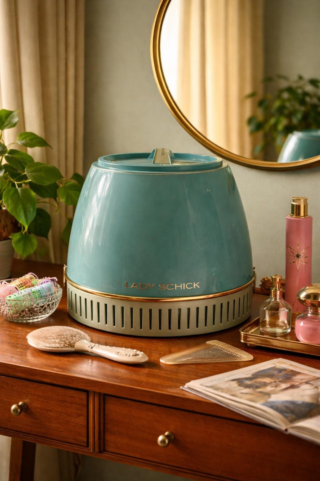 Vintage Lady Schick Working Hair Dryer – 1960s – Turquoise and Gold ...