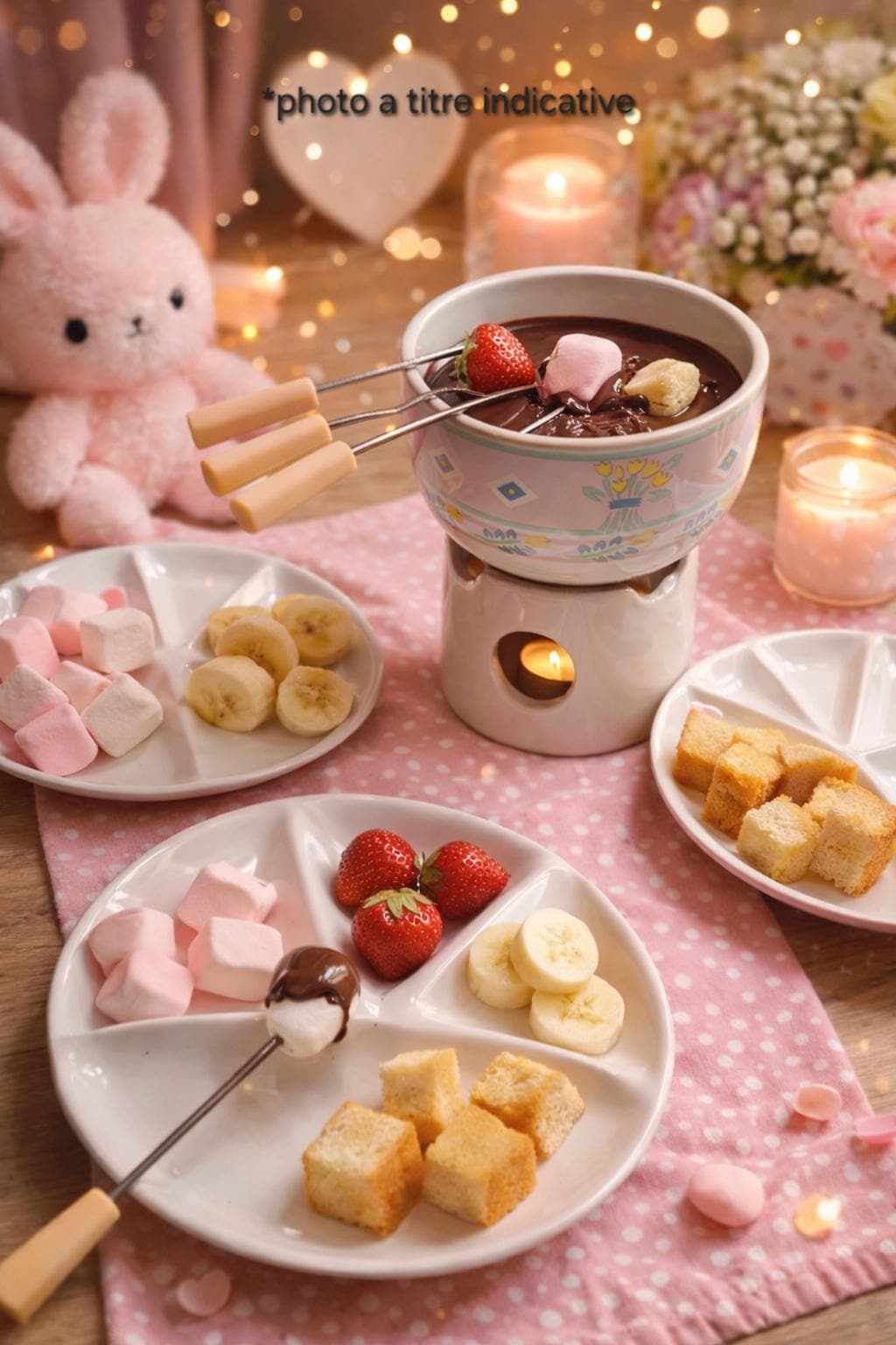 Chocolade fondueset keramische mini chocoladefondue kaasfondue set pot kaars vork keramische chocoladefondue set witte kaasfonduepan van porselein met 4 vorken chocolade smelter voor fondue met