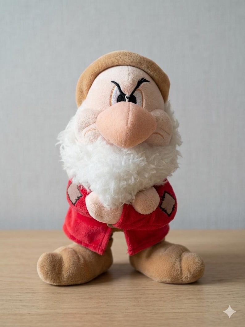 Grumpy Plush Toy From the Seven Dwarfs – Disney Store Original ...