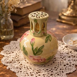 Lampe berger en verre d'occasion - Décoration