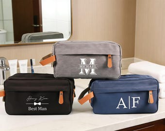 Neceser personalizado para hombre: regalo para padrinos de boda, neceser de viaje, neceser, accesorio para hombre.