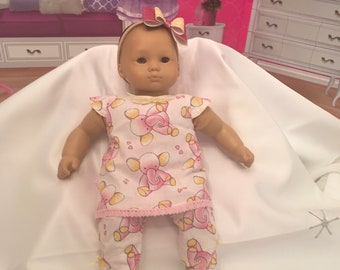 15 inch baby doll Handmade two piece outfit fits Bitty Baby and Reborn dolls