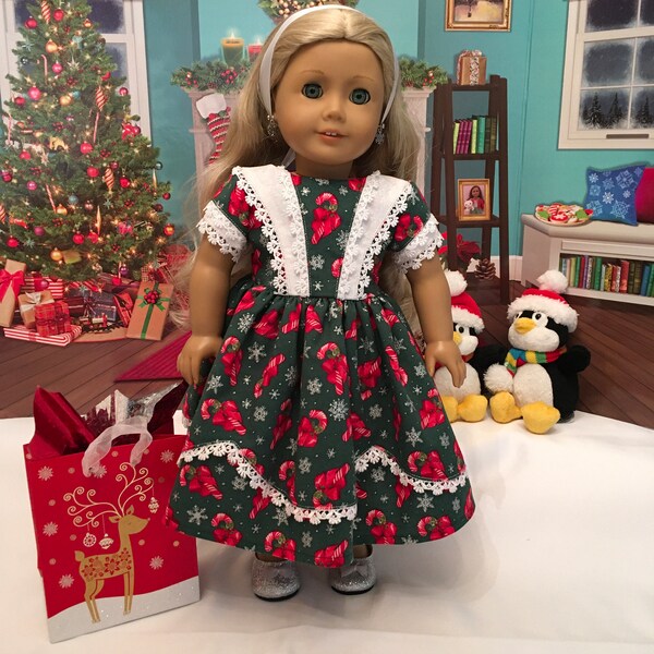 18 inch doll handmade 1850’s style girls dress fits American Girl and Our Generation dolls