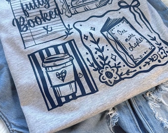 Just One More Chapter Shirt | Book Lover Tee | Cozy Reader Graphic Tee | Library Aesthetic Shirt | Bookish Gift for Readers | Coffee & Books