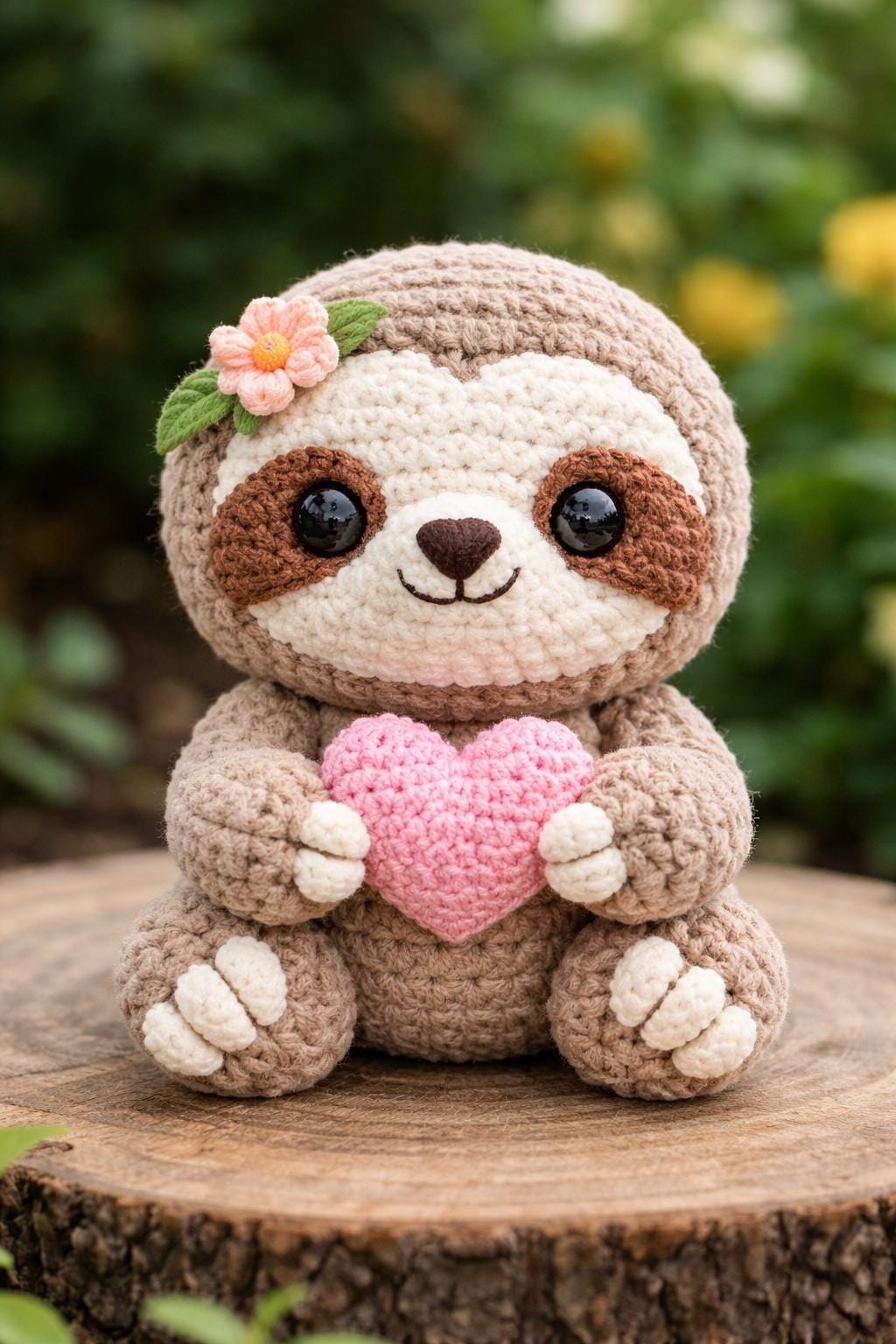 Crochet Sloth Pattern – Amigurumi With Heart (PDF) - Etsy