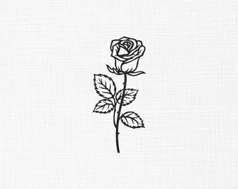 Rose Flower Embroidery Design: Machine Embroidery Floral Pattern (Digital Download)