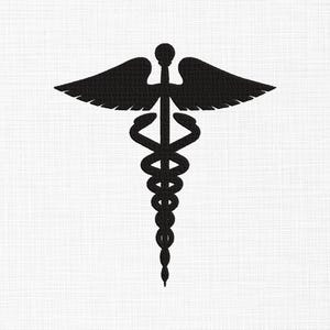Medical Caduceus Embroidery Design Medical Sign  Embroidery Machine Embroidery Design Medical Embroidery