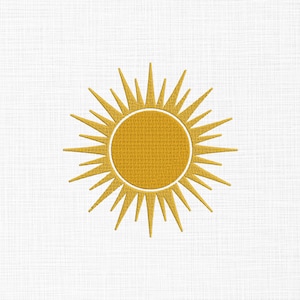 Embroidered Sun Pattern Sun Embroidery Design: Machine Embroidery Pattern (digital Download) - Etsy