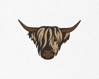Baby Highland Cow Embroidery Design, 5 Sizes (Digital Download)