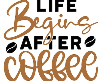 Life Begins After Coffee Machine Embroidery Design: Kitchen Decor (Digital Download)