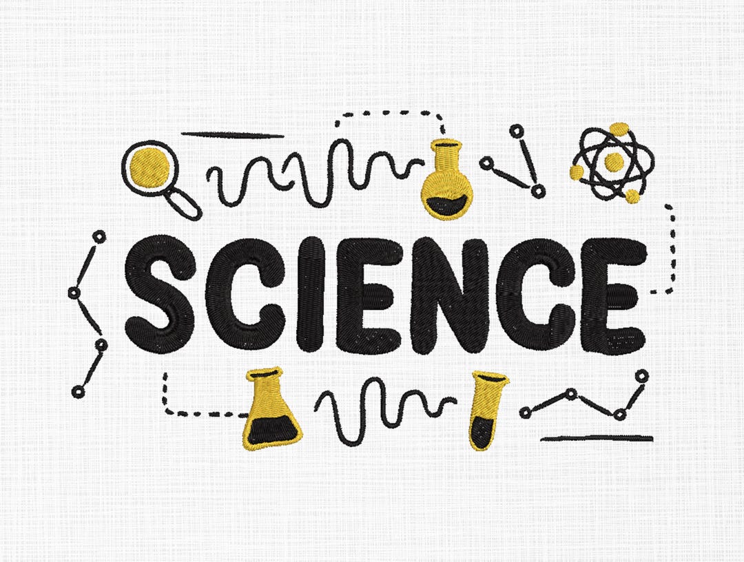 Science Lab Card Design Science Embroidery Design Science Lab Embroidery Design - Etsy