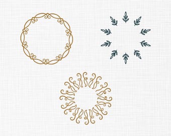 Monogramm Stickdatei Paket: 5 Größen, verschiedene Formate (digitales Muster)