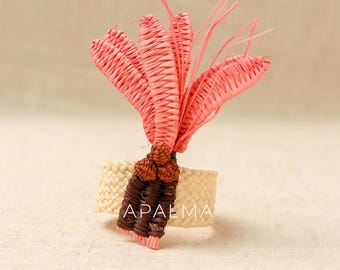 Palm Tree Napkin Ring – 3D Coconut Design, Handmade Tropical Table Decor