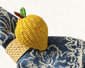 Lemon Napkin Ring - Made of Iraca Palm - Sold by Set
