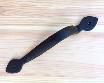 10" Cast Iron Barn Door Handle or Gate Pull Distressed Bronze.