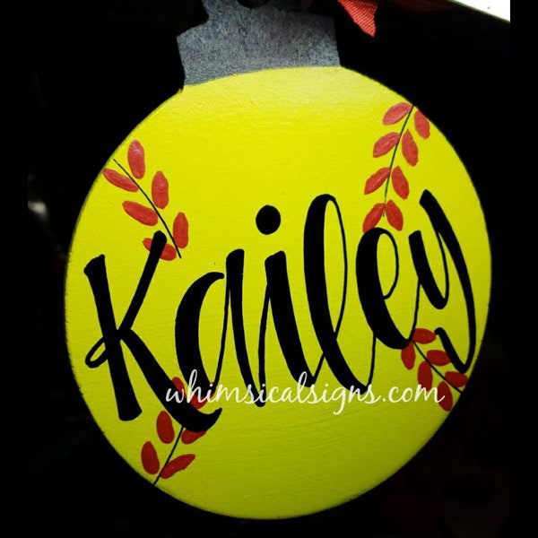 Softball gifts, Softball ornament, fast pitch, softball team gift, sports ornament, high school sport, personalized ornament, softball decor