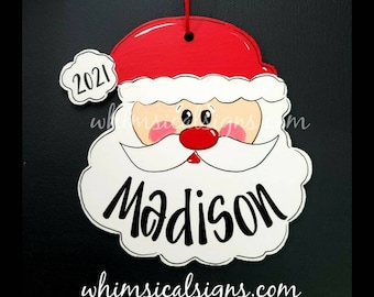 Santa Ornament 2024, Santa Christmas ornament, Personalized Christmas Ornament, ornament for kids, gift for teacher