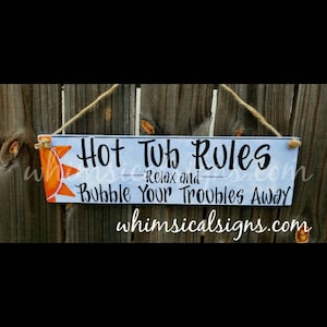 Hot Tub sign, Outdoor decor, Outdoor patio decor, Hot Tub Gift, Wooden Sign for the Hot Tub, New Hot Tub